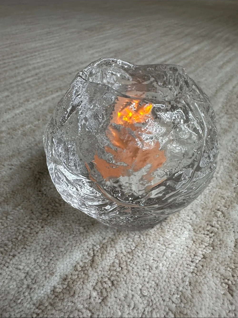 Kosta Boda Snowball Votive Holder Tea Light Candle Holder Ann Wolff Medium